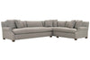 Image of Charlotte Bench Seat Rolled Arm Fabric Sectional