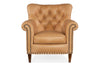 Image of Clyde Tufted Leather Accent Club Chair