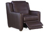 Image of Collins Leather Power "WALL HUGGER" Pillow Back Living Room Reclining Chair