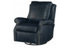 Image of Cutler Brown Leather Recliner Chair with Pillow Back and Swivel "Ready To Ship" (Photo For Style Only)