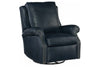 Image of Cutler Brown Leather Recliner Chair with Pillow Back and Swivel "Ready To Ship" (Photo For Style Only)