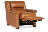 Image of Dale Leather Power "WALL HUGGER" Pillow Back Living Room Reclining Chair