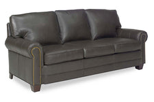 Davis 83 Inch Traditional Leather Pillowback Sofa