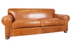 Image of Desmond 88 Inch Rolled Lawson Arm Tight Back Leather Sofa