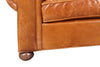 Image of Desmond 88 Inch Rolled Lawson Arm Tight Back Leather Sofa