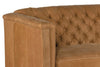 Image of Devonshire 86 Inch Tufted Bench Cushion Leather Sofa
