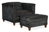 Image of Devonshire Tufted Leather Club Chair