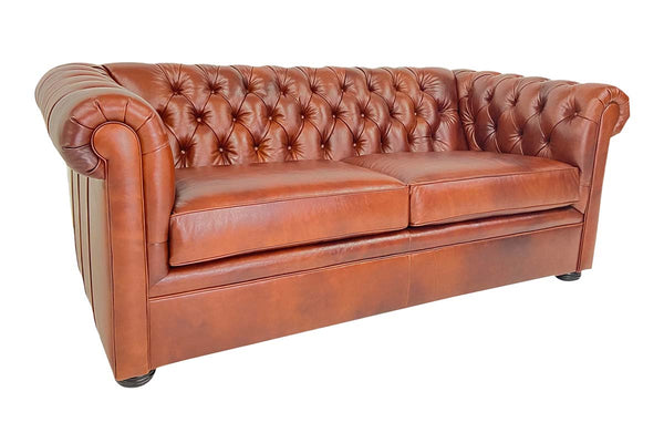 Empire Chesterfield Tufted Leather Living Room Seating Collection