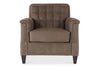 Image of Fitzpatrick Leather Tufted Biscuit Back Accent Club Chair