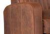 Image of Hayes Small Scale Track Arm Ribbed Tight Back Leather Recliner