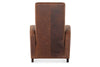 Image of Hayes Small Scale Track Arm Ribbed Tight Back Leather Recliner