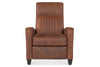 Image of Hayes Small Scale Track Arm Ribbed Tight Back Leather Recliner