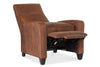 Image of Hayes Small Scale Track Arm Ribbed Tight Back Leather Recliner