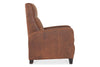 Image of Hayes Small Scale Track Arm Ribbed Tight Back Leather Recliner