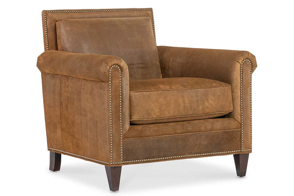 Hollis Leather Accent Club Chair