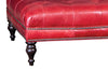 Image of Hubert Tufted 36", 42" Or 46" Inch Square Leather Ottoman (3 Sizes Available)