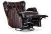 Image of Karl Vortex Leather "Quick Ship" POWER Swivel/Glider Recliner