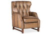 Image of Karl Nature Leather "Quick Ship" Tufted Push Back Recliner