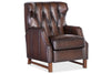 Image of Karl Vortex Leather "Quick Ship" Tufted Push Back Recliner