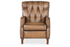 Image of Karl Nature Leather "Quick Ship" Tufted Push Back Recliner