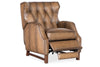 Image of Karl Nature Leather "Quick Ship" Tufted Push Back Recliner