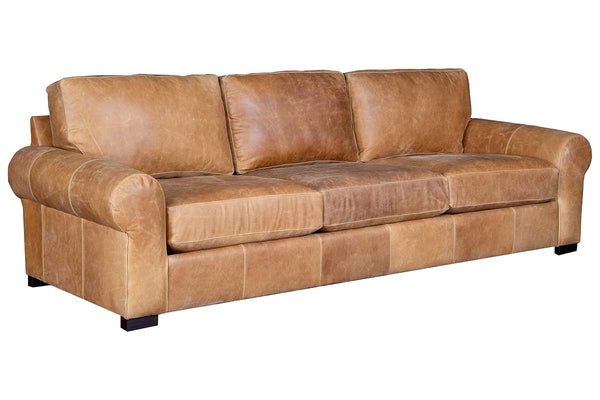 Lloyd 111 Inch Transitional Leather Pillowback Sofa