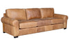 Image of Lloyd 111 Inch Transitional Leather Pillowback Sofa