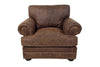 Image of Maverick Leather Pillow Back Club Chair w/ Nailhead Trim