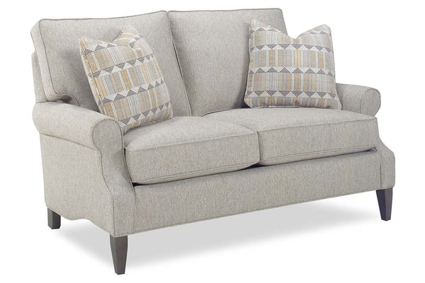 Miranda 60 Inch 8-Way Hand Tied Transitional Fabric Loveseat With Inse