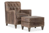 Image of Monty Tufted Leather Accent Club Chair