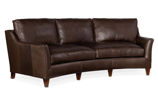 Murray 102 Inch Contemporary Curved Conversation Leather Sofa