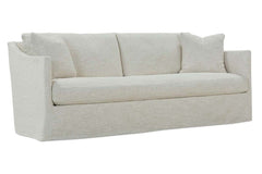 Nash I 82 Inch Sloping Track Arm Single Bench Cushion Fabric Slipcovered Sofa