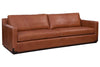 Image of Nicholas Saddle 97 Inch "Quick Ship" Modern Top Grain Leather Lounge Sofa