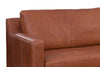 Image of Nicholas Saddle 97 Inch "Quick Ship" Modern Top Grain Leather Lounge Sofa