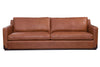 Image of Nicholas Saddle 97 Inch "Quick Ship" Modern Top Grain Leather Lounge Sofa