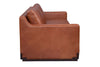 Image of Nicholas Saddle 97 Inch "Quick Ship" Modern Top Grain Leather Lounge Sofa