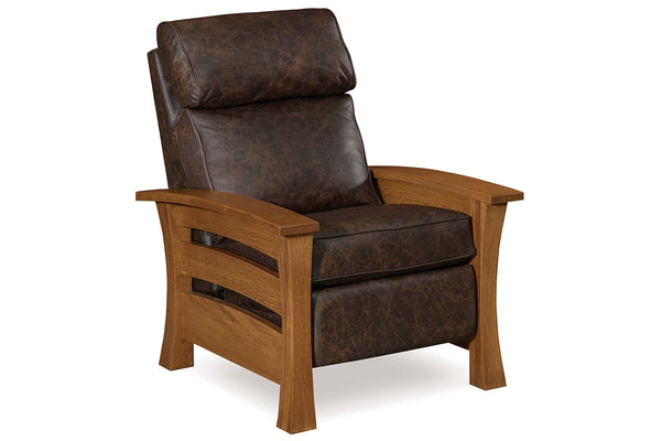 Orson Arts And Crafts Style Mission Leather Recliner