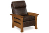 Image of Orson Arts And Crafts Style Mission Leather Recliner