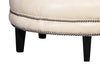 Image of Peter 36", 42" Or 46" Inch Round Leather Ottoman (3 Sizes Available)