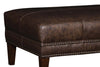 Image of Stefan 36", 42" Or 46" Inch Rectangular Leather Ottoman (3 Sizes Available)