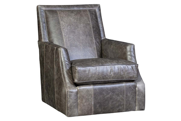 Ryan Leather Tight Back SWIVEL/GLIDER Accent Chair