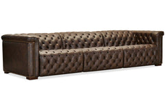 Savion Saddlewood Chesterfield 124 Inch 