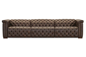 Savion Saddlewood Chesterfield 124 Inch 