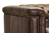 Image of Savion Saddlewood Leather "Quick Ship" Chesterfield Recliner- OUT OF STOCK UNTIL 5/25/25