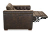 Image of Savion Saddlewood Leather "Quick Ship" Chesterfield Recliner- OUT OF STOCK UNTIL 5/25/25