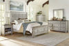 Image of Sawyer Queen Or King Decorative Tile Wood Panel Bed "Create Your Own Bedroom" Collection