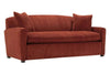 Image of Sloane 73 Inch Apartment Size Single Bench Seat Fabric Art Deco Sofa