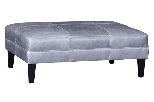 Stefan 36", 42" Or 46" Inch Rectangular Leather Ottoman (3 Sizes Available)