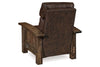 Image of Stockton Roughsawn Mission Style Leather Reclining Chair