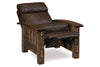 Image of Stockton Roughsawn Mission Style Leather Reclining Chair